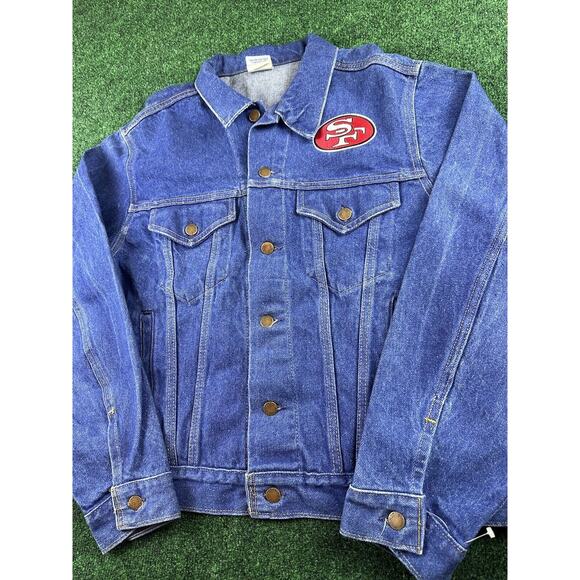 VTG 90s San Fransisco 49ers Denim Jacket - Picture 2 of 7